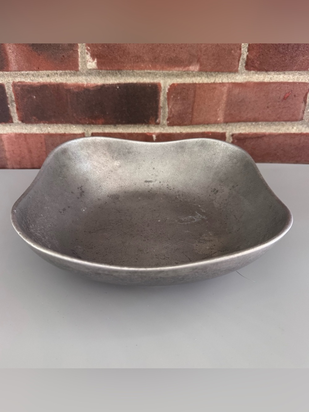 Wilton Armetale Mount Joy PA USA Square Wavy Rim Serving Bowl 9.5”